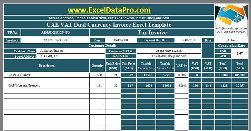 73 How To Create Vat Invoice Format Uae Excel Maker for Vat Invoice Format Uae Excel