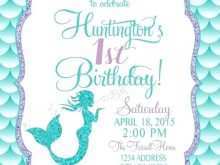 73 Online Mermaid Birthday Card Template Photo for Mermaid Birthday Card Template