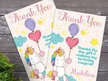 73 Online Unicorn Thank You Card Template Free Download for Unicorn Thank You Card Template Free