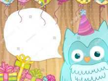 73 Printable Owl Birthday Card Template Photo by Owl Birthday Card Template