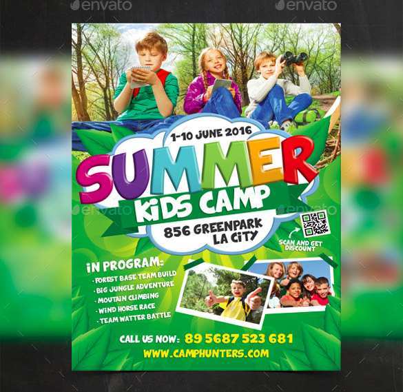 73 Printable Summer Camp Flyer Template Photo for Summer Camp Flyer Template