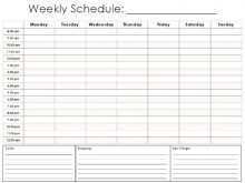 73 School Schedule Template Printable for Ms Word with School Schedule Template Printable