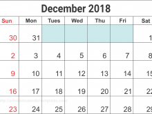 73 Standard Daily Calendar Template December 2018 in Word for Daily Calendar Template December 2018