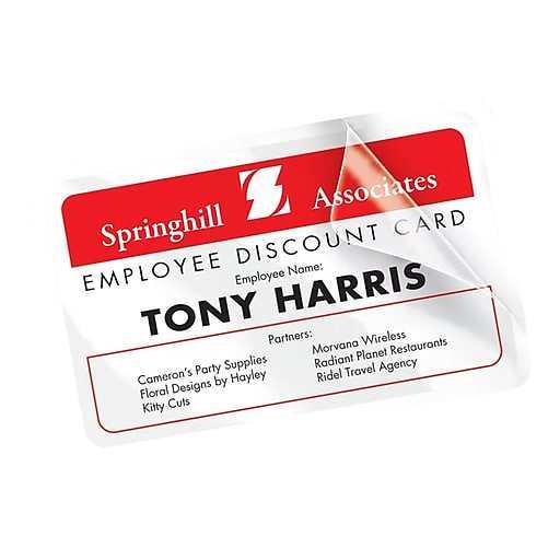 73 Visiting Avery Laminated Id Card Template in Word with Avery Laminated Id Card Template