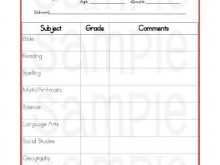 73 Visiting Homeschool First Grade Report Card Template PSD File with Homeschool First Grade Report Card Template