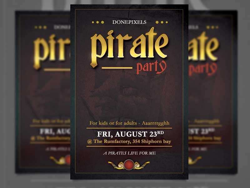 73 Visiting Pirate Flyer Template Free Formating by Pirate Flyer Template Free