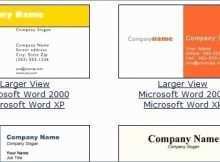 8 Per Page Business Card Template