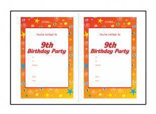 74 Adding 9Th Birthday Card Template Maker with 9Th Birthday Card Template