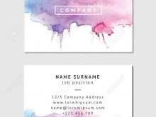 74 Best Business Card Templates Watercolor in Word for Business Card Templates Watercolor