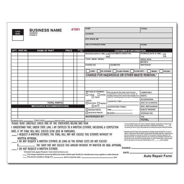 74 Best Car Garage Invoice Template Maker by Car Garage Invoice Template