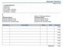 74 Blank Hourly Invoice Template Excel in Photoshop with Hourly Invoice Template Excel