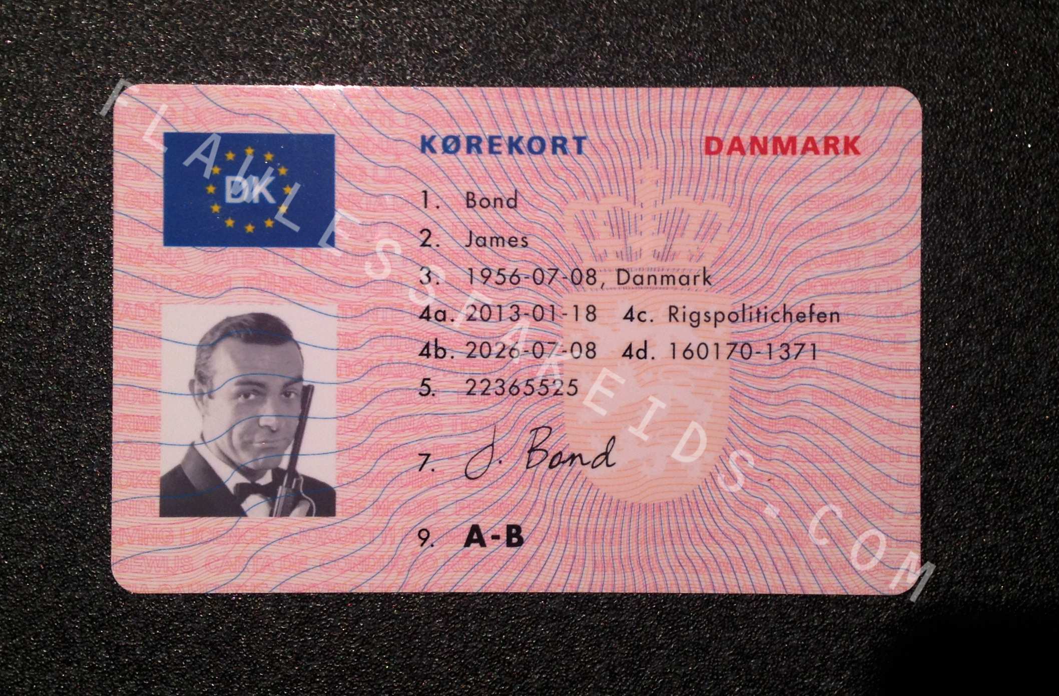 Id eu. Denmark Driver License. ID Card Denmark.