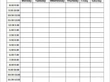 74 Blank Sample Class Schedule Template Templates by Sample Class Schedule Template