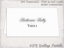 Avery Tent Card Template Large