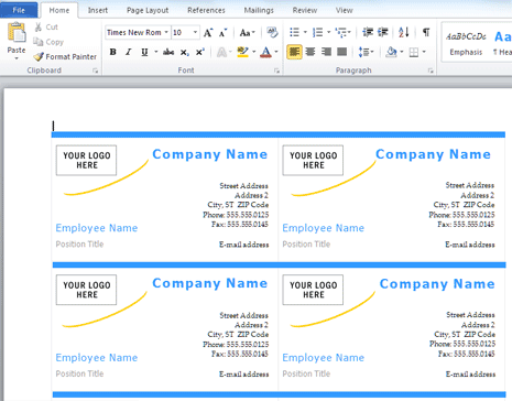 How To Make A Business Card Template In Word from legaldbol.com