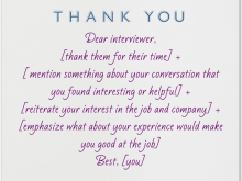 74 Creative Thank You Card Template Interview Formating by Thank You Card Template Interview