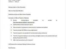 74 Format Board Meeting Agenda Template For Free with Board Meeting Agenda Template