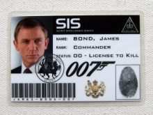 74 Format James Bond Id Card Template in Photoshop with James Bond Id Card Template