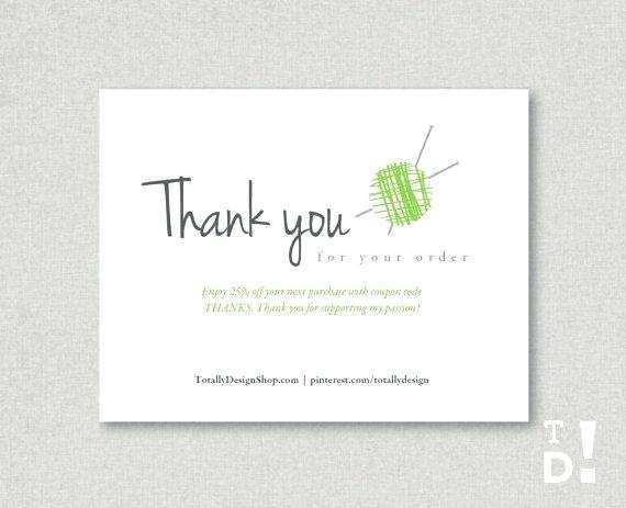 Thank You For Your Purchase Card Template Free Cards