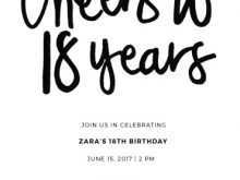 74 Free Invitation Card Template For 18Th Birthday Download by Invitation Card Template For 18Th Birthday