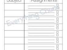 74 Free Printable 4Th Grade Homework Agenda Template Formating by 4Th Grade Homework Agenda Template
