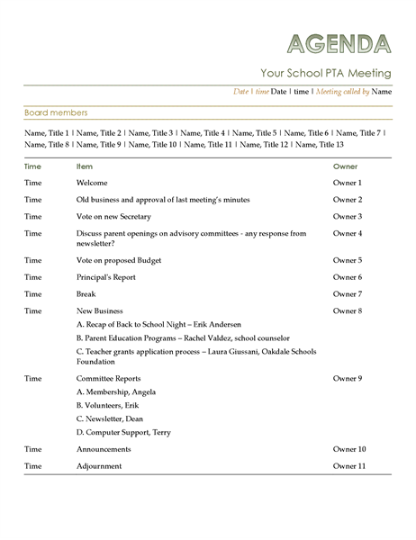 74 How To Create Party Agenda Template Word with Party Agenda Template Word