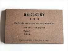 74 Printable Printable Registry Card Template With Stunning Design with Printable Registry Card Template