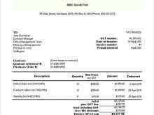 Tax Invoice Template Gst