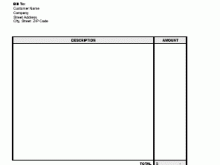 74 The Best Blank Invoice Template For Excel Formating for Blank Invoice Template For Excel