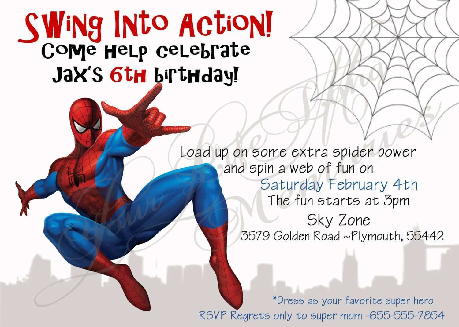 75 Blank Birthday Card Template Spiderman in Photoshop for Birthday Card Template Spiderman