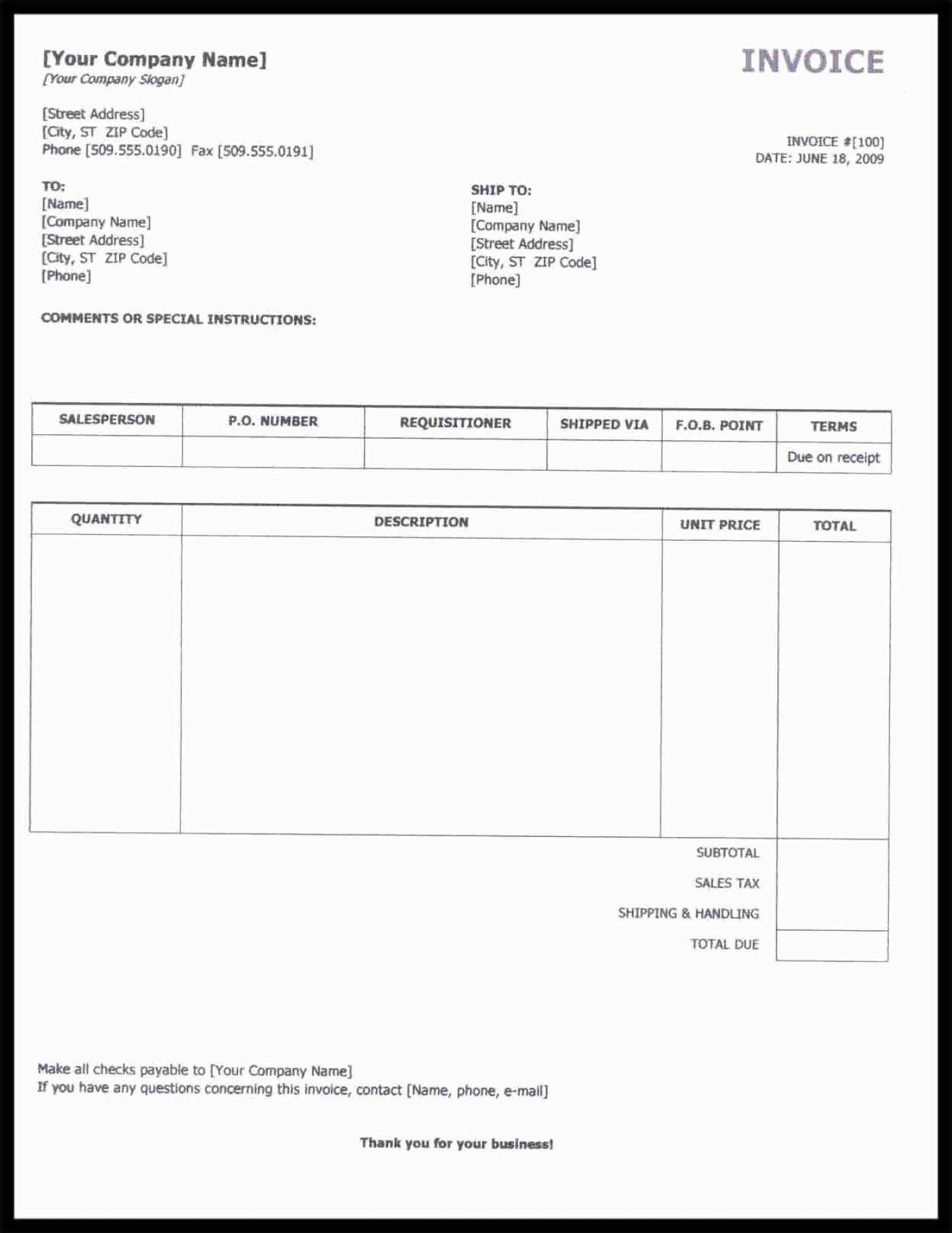 75 Blank Consulting Invoice Template Ontario Download with Consulting Invoice Template Ontario