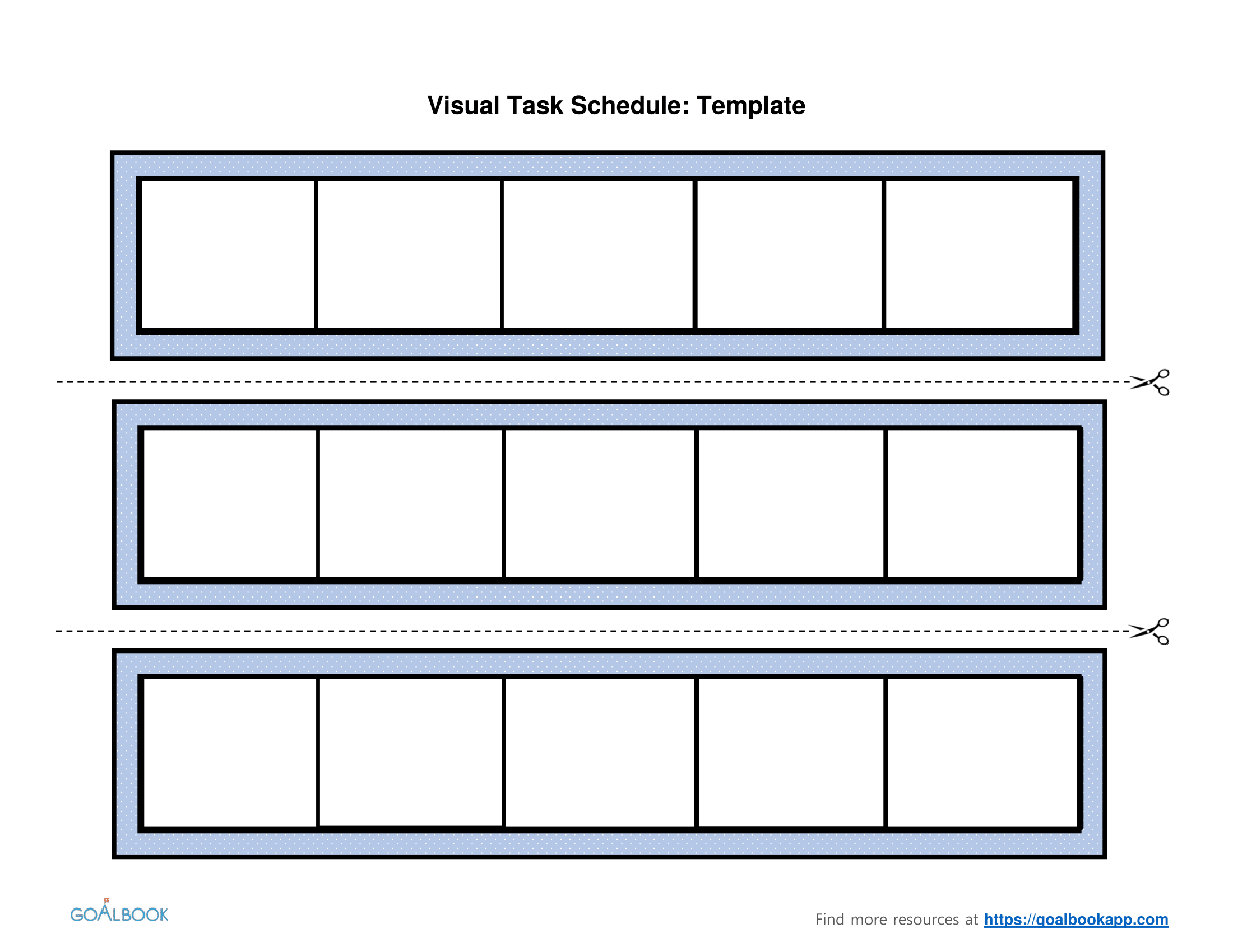 Printable Blank Visual Schedule Template Printable World Holiday