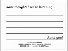 75 Create Free Printable Comment Card Template for Free Printable Comment Card Template