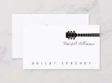 75 Create Guitar Business Card Template Word Maker with Guitar Business Card Template Word