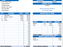 75 Create Labor Invoice Template Excel PSD File for Labor Invoice Template Excel