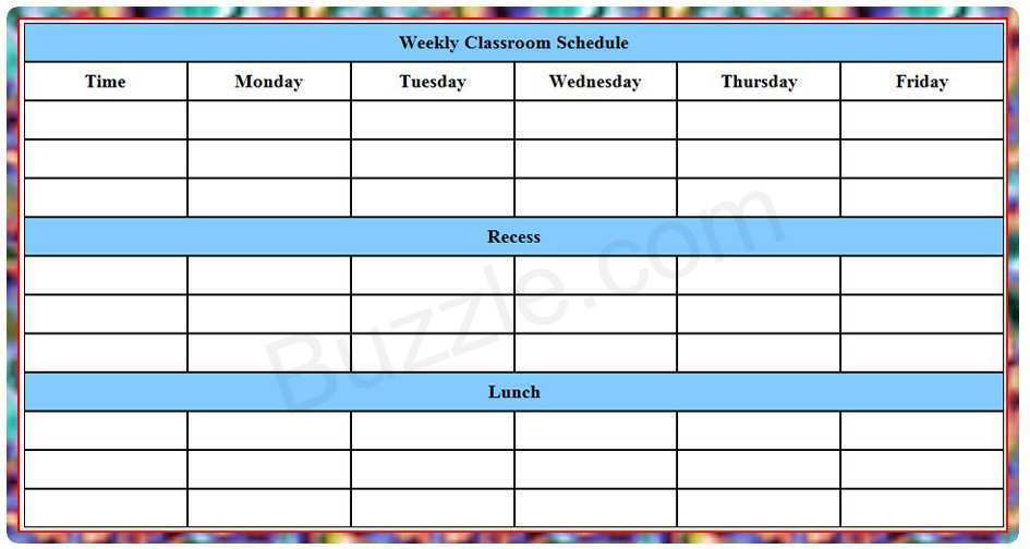 75 Create Teacher Class Schedule Template Layouts for Teacher Class Schedule Template