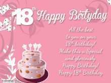 75 Creating 18Th Birthday Card Template in Word with 18Th Birthday Card Template