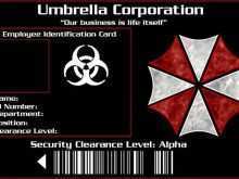 75 Creating Umbrella Corporation Id Card Template Maker with Umbrella Corporation Id Card Template