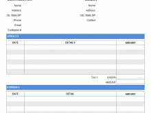 Paint Contractor Invoice Template