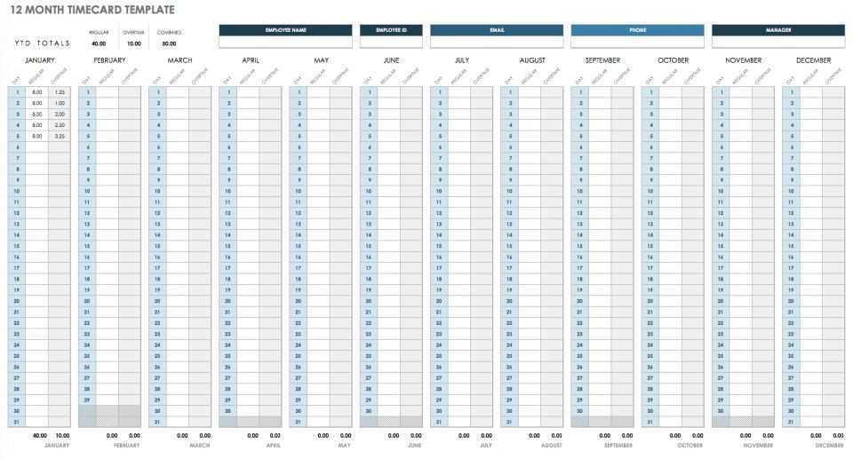 75 Customize Punch Card Template Excel In Photoshop With Punch Card