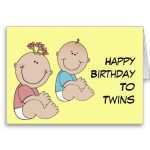 Twins Birthday Card Template