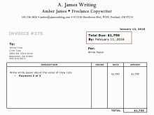 75 Free Freelance Journalist Invoice Template With Stunning Design with Freelance Journalist Invoice Template