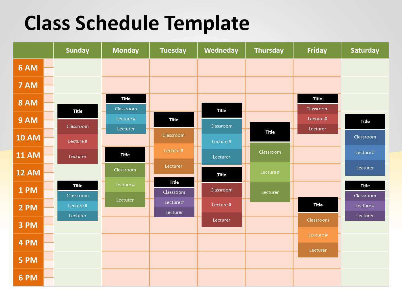 75 Free Printable Class Schedule Template Powerpoint in Photoshop by Class Schedule Template Powerpoint