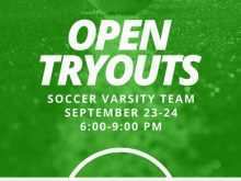 75 Free Soccer Tryout Flyer Template Photo for Soccer Tryout Flyer Template