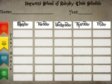 75 Online Hogwarts Class Schedule Template Now by Hogwarts Class Schedule Template