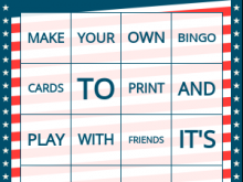 75 Online Make A Bingo Card Template Templates by Make A Bingo Card Template