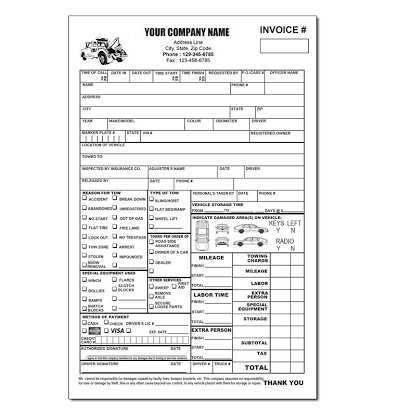 75 Printable Blank Towing Invoice Template Maker for Blank Towing Invoice Template