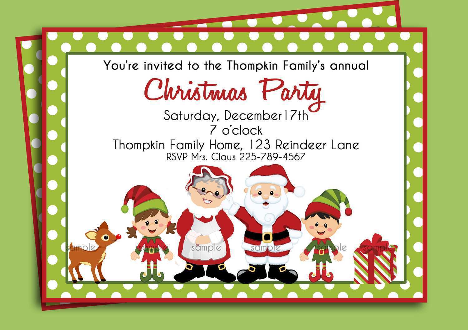 Free Christmas Party Printables