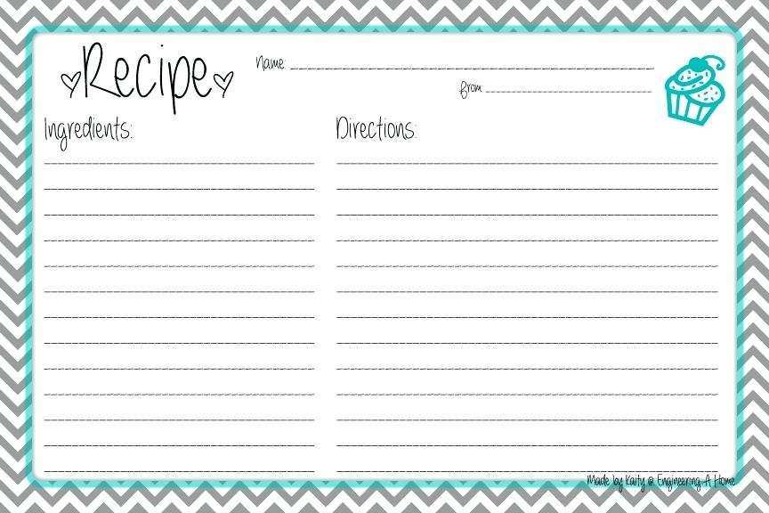 75 Printable Free Printable Recipe Card Template For Mac In Photoshop
