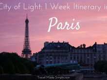 75 Printable Travel Itinerary Template Paris With Stunning Design for Travel Itinerary Template Paris